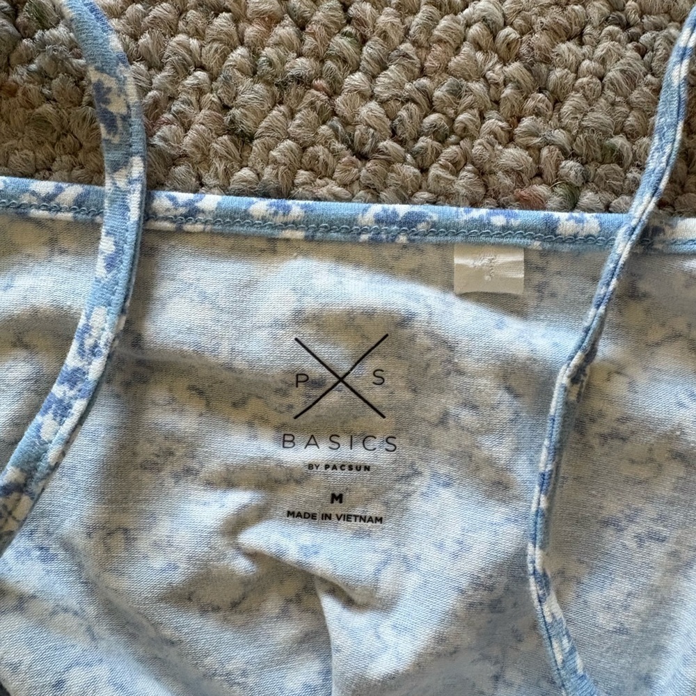 PacSun Blue Floral Bodysuit - Picture 3 of 3